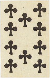 French Portrait card deck - 1813 - 10 of Clubs