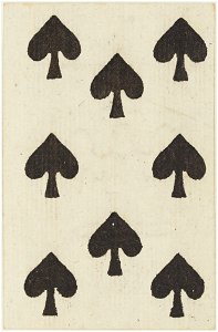 French Portrait card deck - 1813 - 8 of Spades