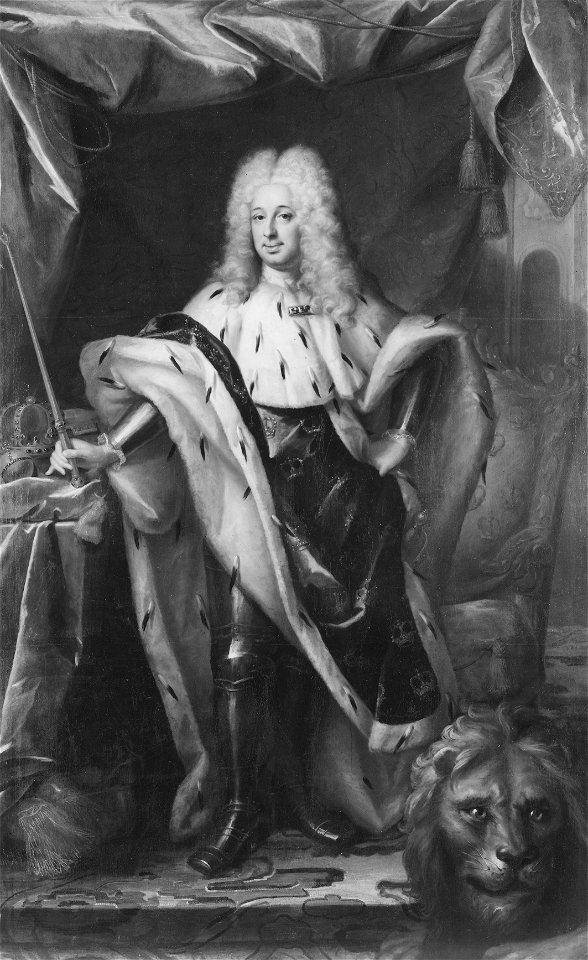 Fredrik I, 1676-1751, konung av Sverige lantgreve av Hessen-Kassel (Georg Desmarées) - Nationalmuseum - 14993