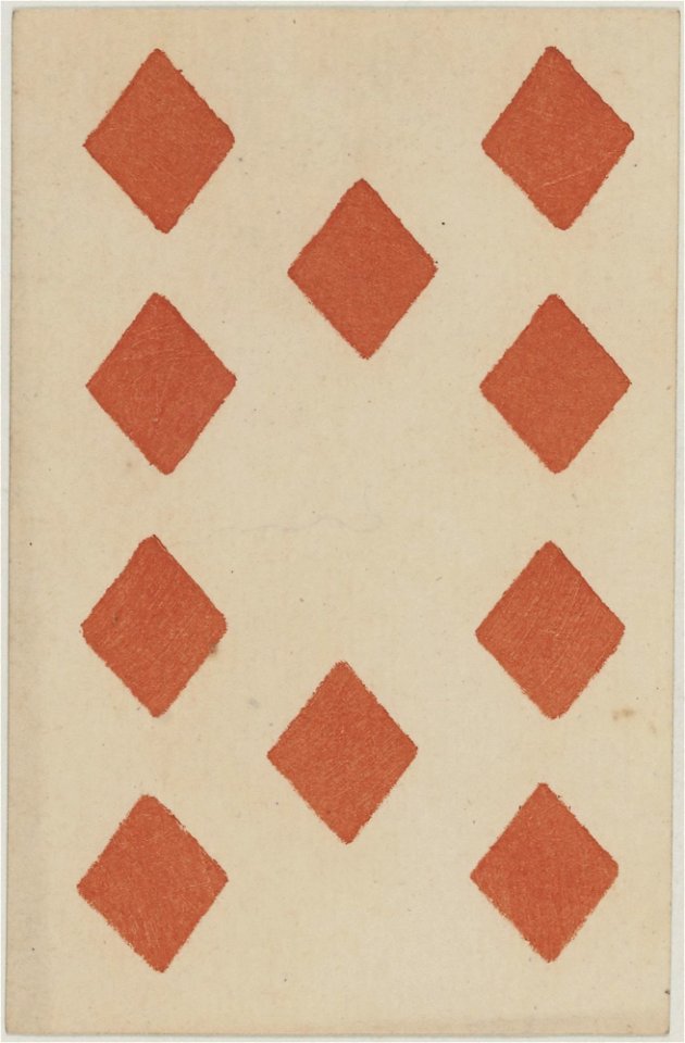 French Portrait card deck - 1816 - 10 of Diamonds
