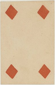 French Portrait card deck - 1816 - 4 of Diamonds
