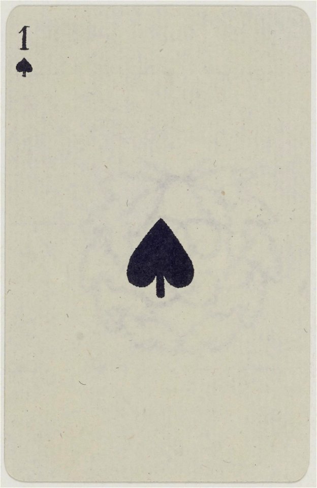 French Portrait card deck - 1850 - Ace of Spades