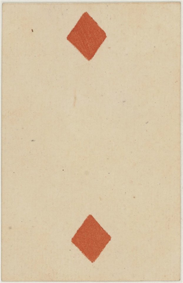 French Portrait card deck - 1816 - 2 of Diamonds