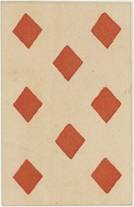 French Portrait card deck - 1816 - 8 of Diamonds