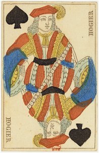 French Portrait card deck - 1827 - Jack of Spades