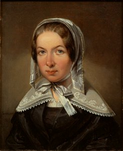 Fredrika Bremer, 1801-1865 (Johan Gustaf Sandberg) - Nationalmuseum - 40361