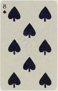 French Portrait card deck - 1850 - 8 of Spades