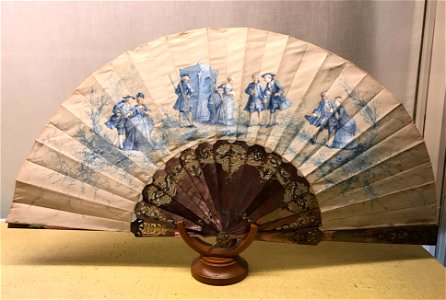 French folding fan, Fan Room, Alcázar of Seville, Spain. Free illustration for personal and commercial use.