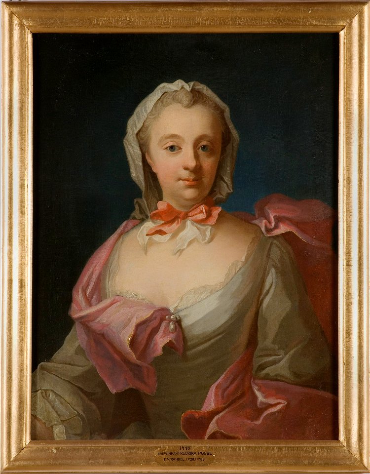 Fredrika Wrangel af Lindeberg, 1728-1788 (Olof Arenius) - Nationalmuseum - 16114