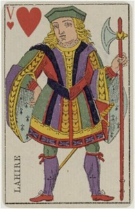 French Portrait card deck - 1850 - Jack of Hearts