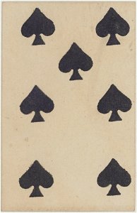 French Portrait card deck - 1816 - 7 of Spades