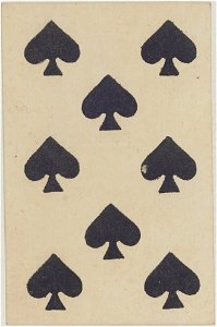 French Portrait card deck - 1816 - 8 of Spades