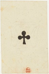 French Portrait card deck - 1813 - Ace of Clubs