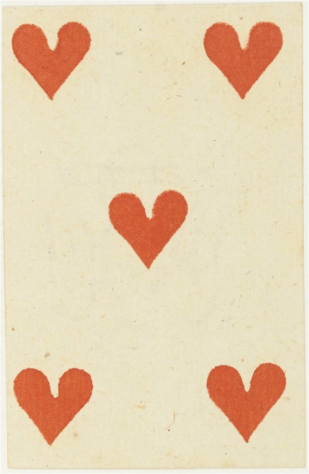 French Portrait card deck - 1813 - 5 of Hearts