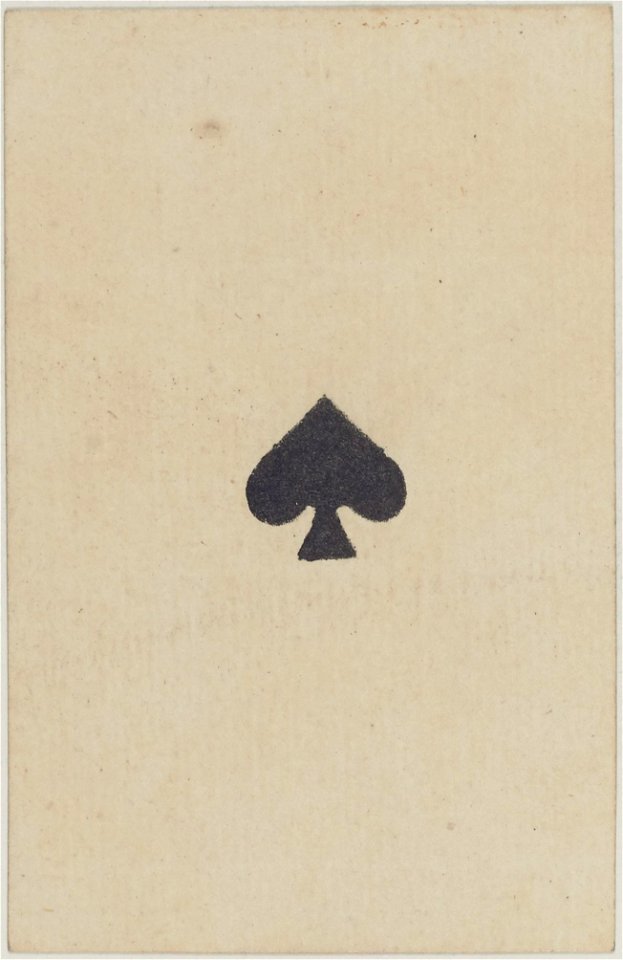 French Portrait card deck - 1816 - Ace of Spades