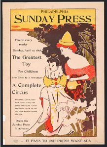 Free to every reader, Sunday, April 12th, 1896- the greatest toy for children ever given by a newspaper - a complete circus. LCCN2014649108