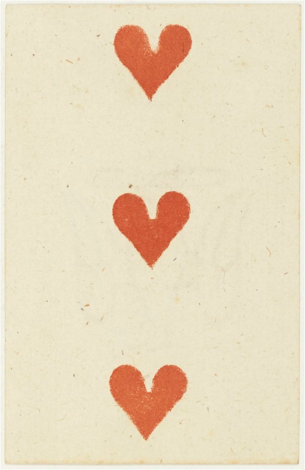 French Portrait card deck - 1813 - 3 of Hearts
