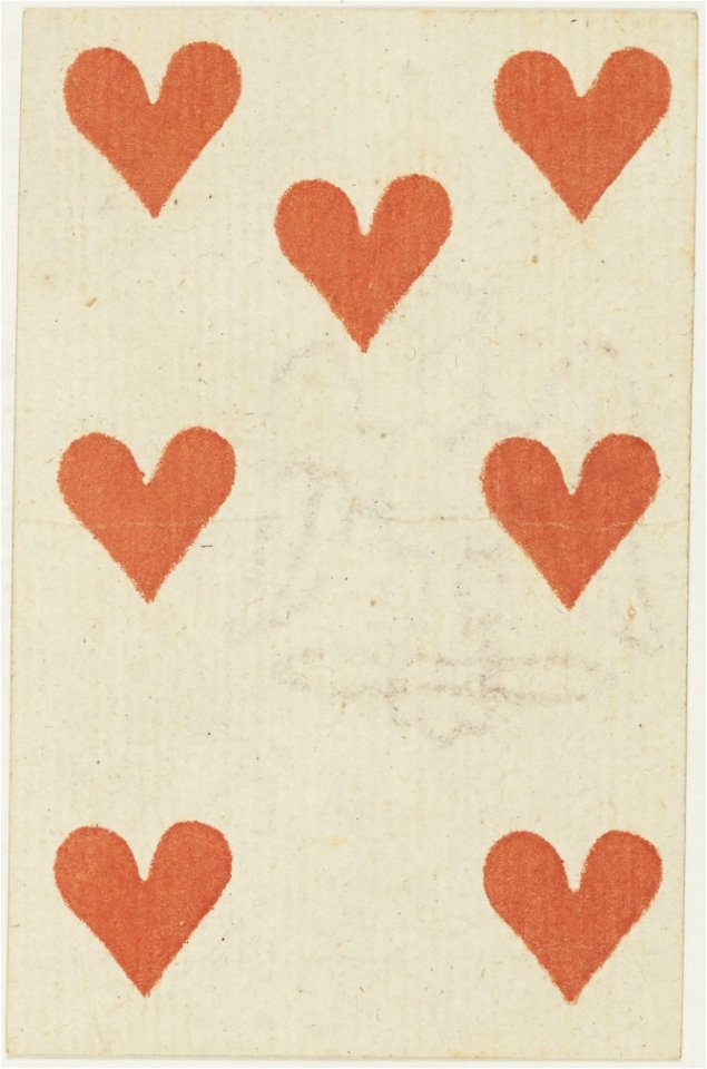 French Portrait card deck - 1813 - 7 of Hearts