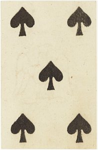 French Portrait card deck - 1813 - 5 of Spades