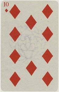French Portrait card deck - 1850 - 10 of Diamonds