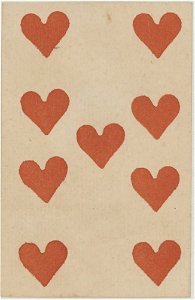 French Portrait card deck - 1816 - 9 of Hearts