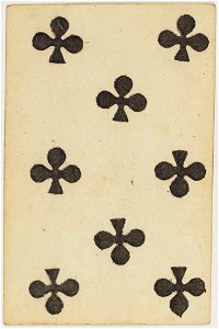 French Portrait card deck - 1827 - 8 of Clubs