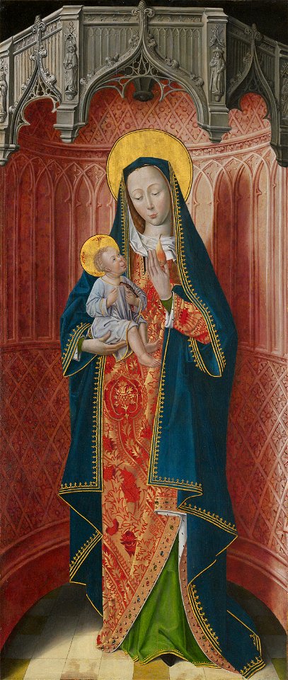 French School - Panels from the High Altar of the Charterhouse of Saint-Honoré, Thuison-les-Abbeville, Virgin and Child - 1933.1054 - Art Institute of Chicago
