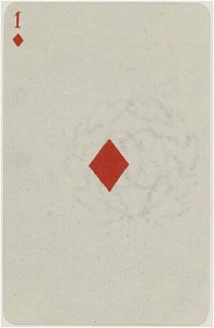 French Portrait card deck - 1850 - Ace of Diamonds. Free illustration for personal and commercial use.