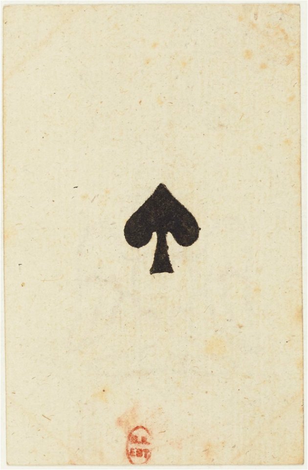 French Portrait card deck - 1813 - Ace of Spades