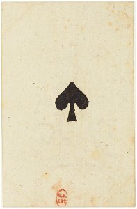 French Portrait card deck - 1813 - Ace of Spades
