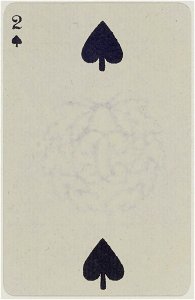 French Portrait card deck - 1850 - 2 of Spades