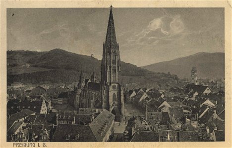 Freiburg i. Br., Baden-Württemberg - Stadtansicht mit Münster (Zeno Ansichtskarten)