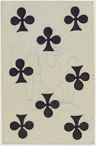 French Portrait card deck - 1853 - 8 of Clubs
