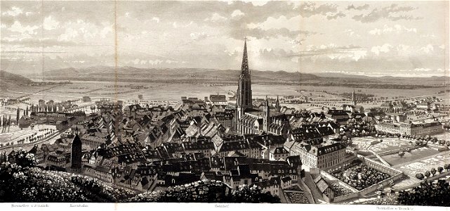 Freiburg Panorama c1860 detail2