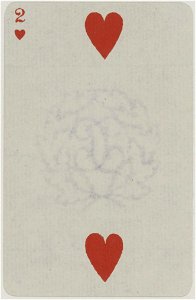 French Portrait card deck - 1850 - 2 of Hearts