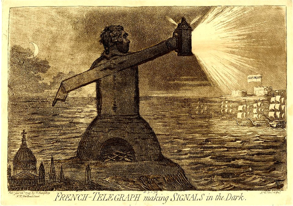 French-telegraph making signals in the dark. (BM 1851,0901.716)