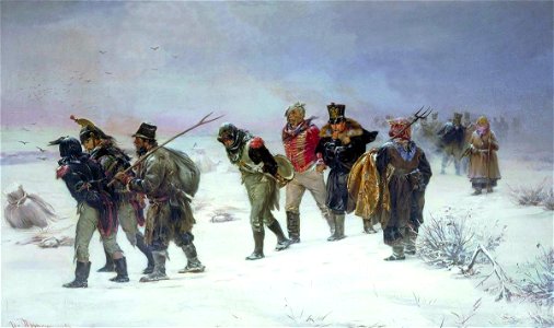 French retreat in 1812 by Pryanishnikov