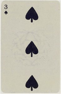 French Portrait card deck - 1850 - 3 of Spades