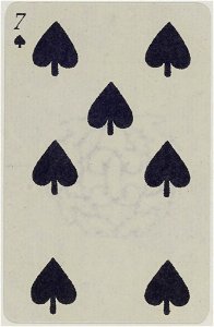 French Portrait card deck - 1850 - 7 of Spades