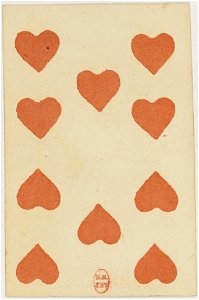 French Portrait card deck - 1827 - 10 of Hearts