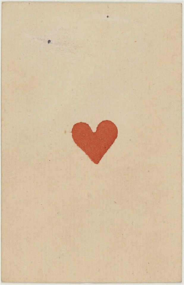 French Portrait card deck - 1816 - Ace of Hearts