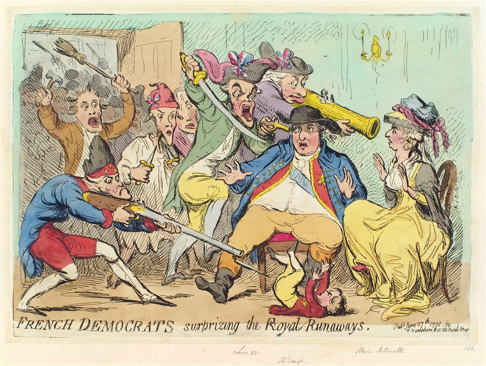French democrats surprising the royal runaways by James Gillray