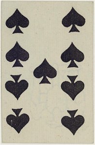 French Portrait card deck - 1853 - 9 of Spades