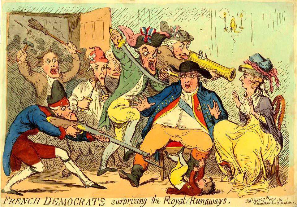 French democrats surprizing the Royal runaways (BM 1868,0808.6073)