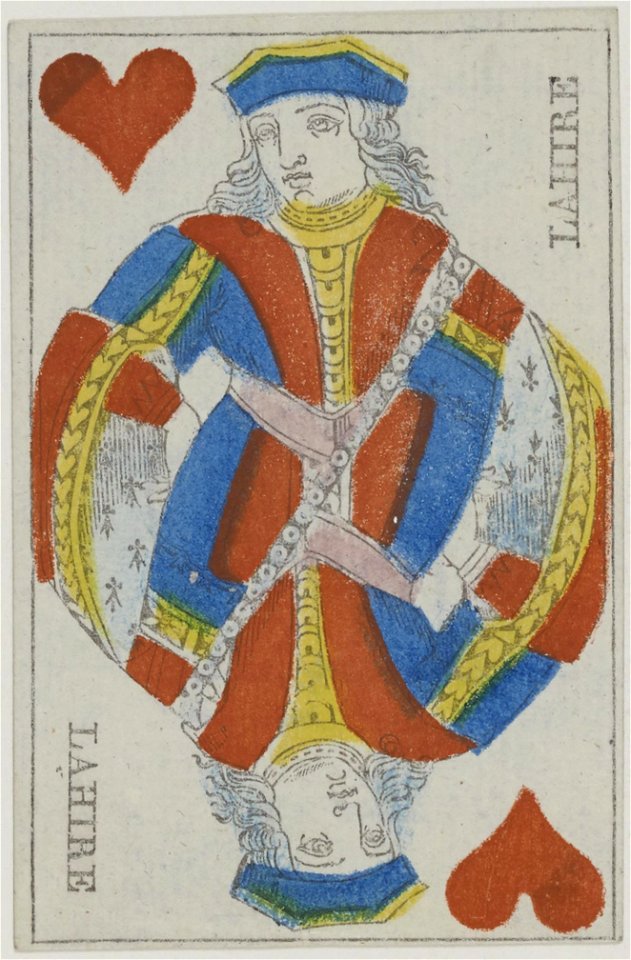 French Portrait card deck - 1853 - Jack of Hearts