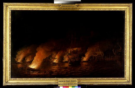 French Fireships Attacking the English Fleet off Quebec, 28 June 1759 RMG BHC0394