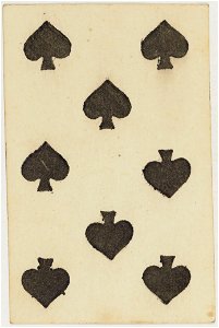 French Portrait card deck - 1827 - 8 of Spades