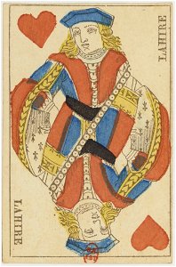 French Portrait card deck - 1827 - Jack of Hearts