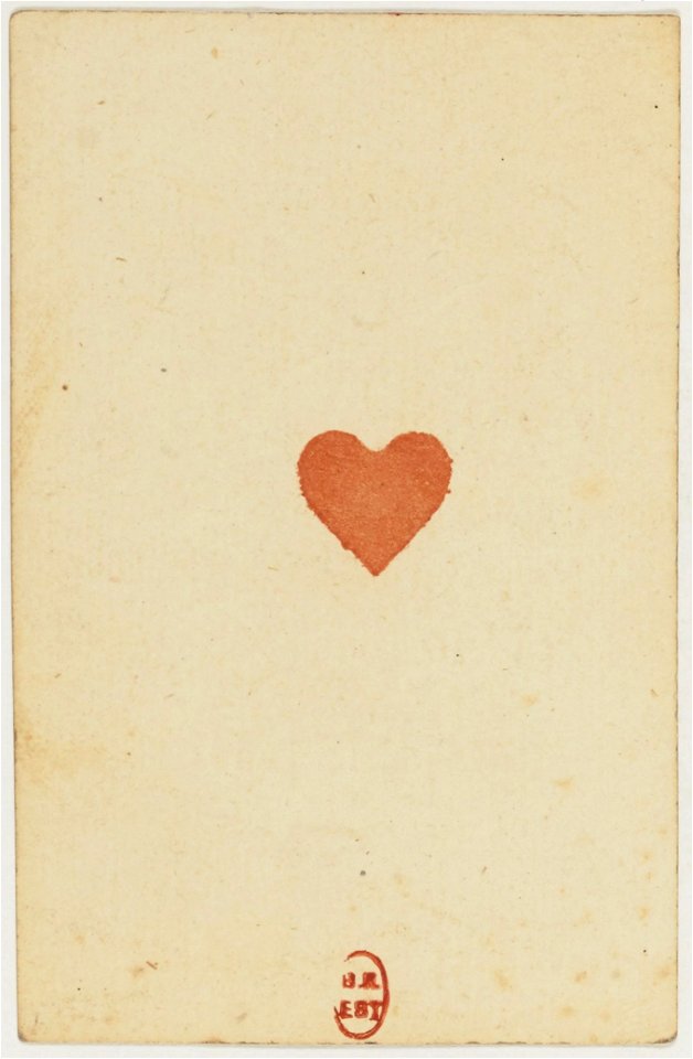 French Portrait card deck - 1827 - Ace of Hearts