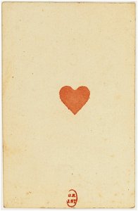 French Portrait card deck - 1827 - Ace of Hearts